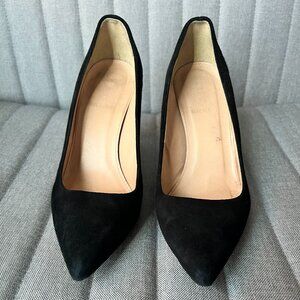 J. Crew Elsie Suede Heels Black 8.5